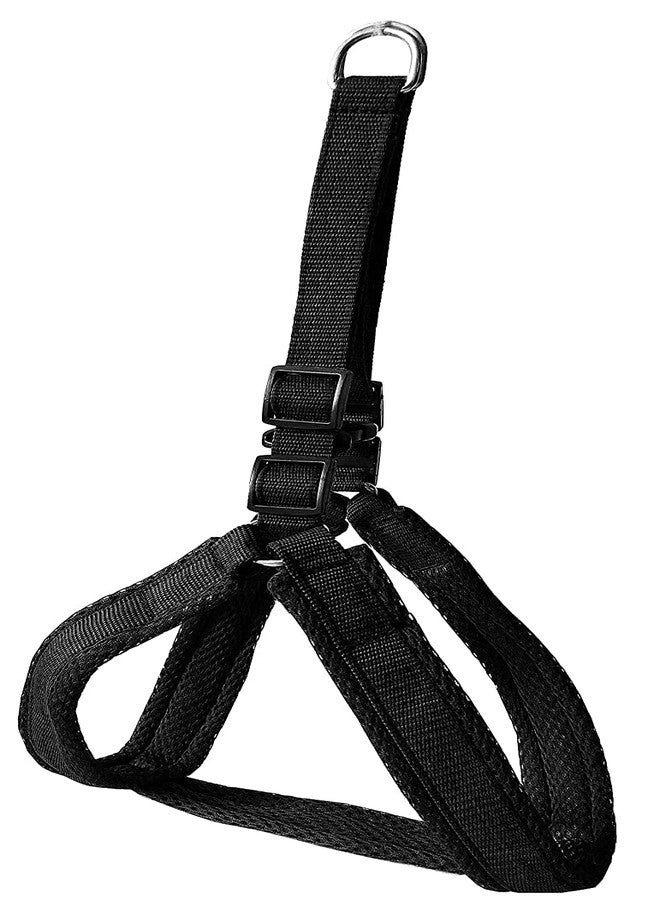Pups&Pets Mesh Padded Nylon Dog Harness & Leash Rope All Types of Dogs - Medium (Chest Size - 25-34inch) (Black) - Image 3